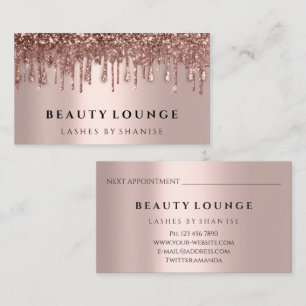 Carte De Rendez-vous Maquillage Artiste Eyelash Rose Drivers Hair Nails