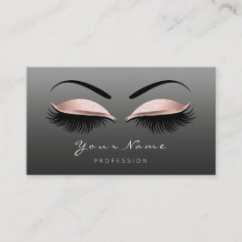 Carte De Rendez-vous Maquillage Artiste Poils Lashes Rose Noir Blanc Ye