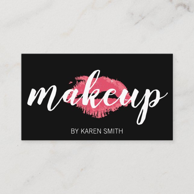 Carte De Rendez-vous Maquillage et baiser (Devant)