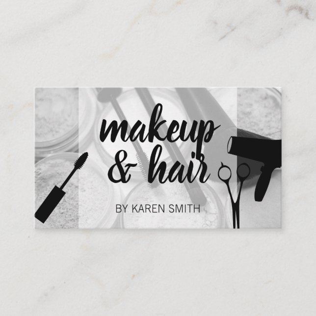 Carte De Rendez-vous Maquillage et cheveux (Devant)