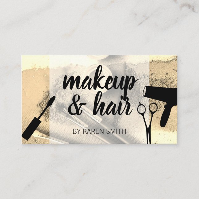 Carte De Rendez-vous Maquillage et cheveux | Kit maquillage (Devant)