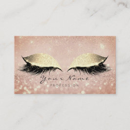 Carte De Rendez-vous Maquillage Rose Gold Lashes Parties scintillant be