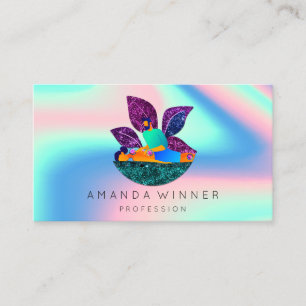 Carte De Rendez-vous Massage Spa Wellness Logo Personnalisé Holographiq
