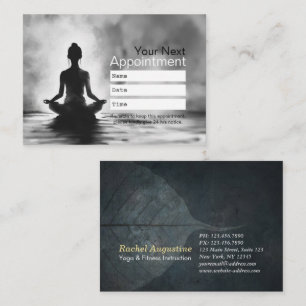 Carte De Rendez-vous Méditation Yoga Instructeur Lotus Pose Peinture à