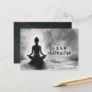 Carte De Rendez-vous Méditation Yoga Instructeur Lotus Pose Peinture à