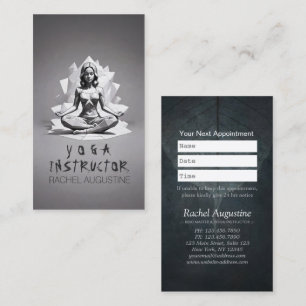 Carte De Rendez-vous Méditation Yoga Instructeur Reiki Master Low Poly