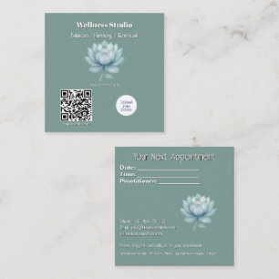 Carte De Rendez-vous Mindfulness Wellness Consultant Zen Lotus Turquois