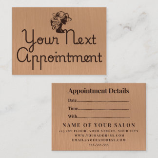 Carte de rendez-vous minimaliste élégante au salon