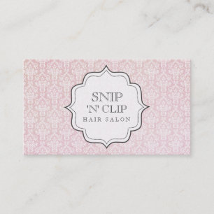 Carte De Rendez-vous Mode victorienne vintage rose de coiffeur de