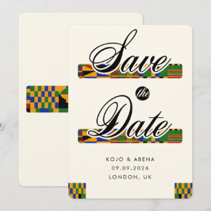 Carte de rendez-vous moderne africaine Kente