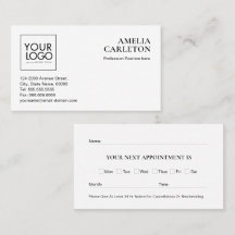 Carte de rendez-vous moderne avec logo personnalis