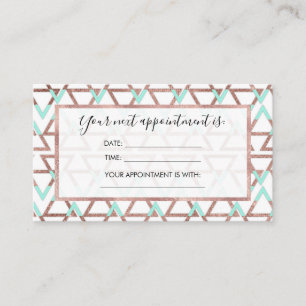 Carte De Rendez-vous Moderne Chic Mint Green Rose Parties scintillant o