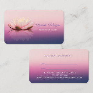 Carte De Rendez-vous Moderne Élégant,Rendez-vous Lotus Professionnel