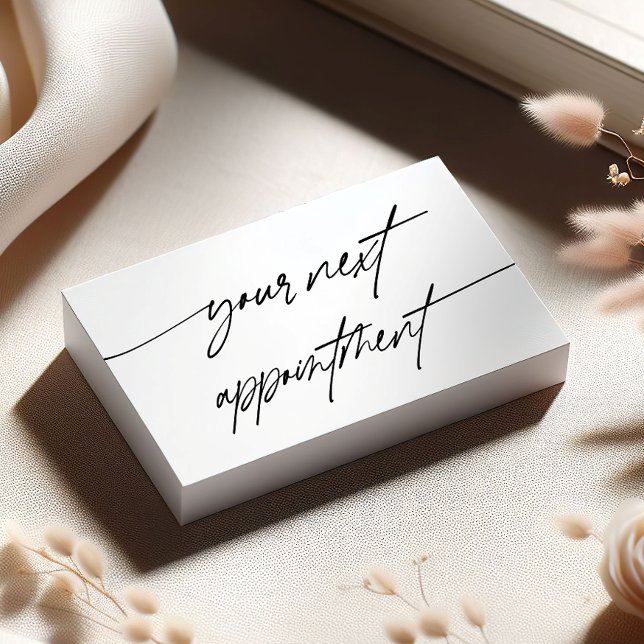 Carte De Rendez-vous Moderne Élégant Votre Prochain Script De Rendez-Vo (Créateur téléchargé)