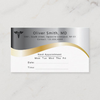 Carte de rendez-vous moderne et élégante MD Doctor