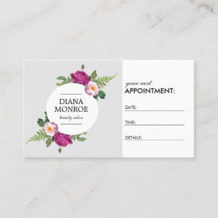 Carte de rendez-vous moderne Floral Wreath Grey Sa