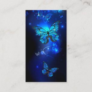 Carte De Rendez-vous Morpho Butterfly in the Dark Background