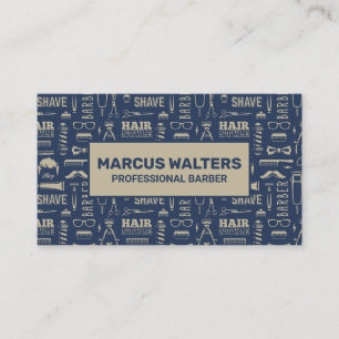 Carte De Rendez-vous Motif Barber Tools