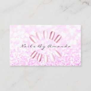 Carte De Rendez-vous Nails Parties scintillant de maquillage Artiste Re
