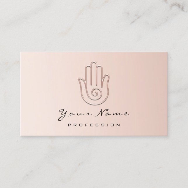 Carte de rendez-vous Namaste Joga Reflexology Pink (Devant)