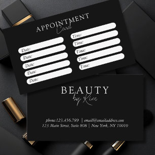 Carte De Rendez-vous Noir & Blanc, Élégant minimaliste, Salon