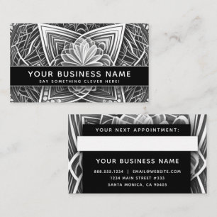 Carte De Rendez-vous Noir et blanc Sacred Moderne Élégant Professionnel