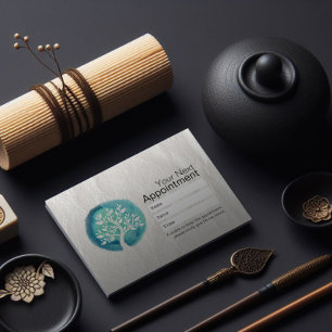 Carte De Rendez-vous Nomination d'un instructeur de YOGA Arbre d'aquare