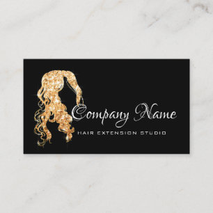 Carte De Rendez-vous Or blanc de noir de coiffure de cheveux