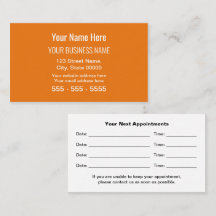 Carte de rendez-vous Orange Modern Professional