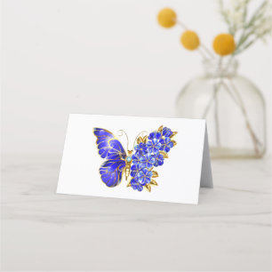 Carte De Rendez-vous Papillon saphir à fleurs