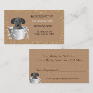 Carte De Rendez-vous Parties scintillant d'or Animaux de compagnie Baig