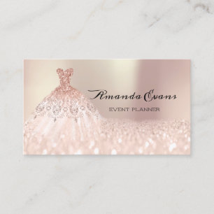 Carte De Rendez-vous Parties scintillant Dress Rose Mariage Maquillage
