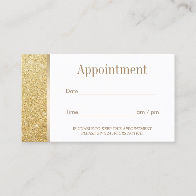 Carte De Rendez-vous Parties scintillantes élégantes d'or de (Devant)