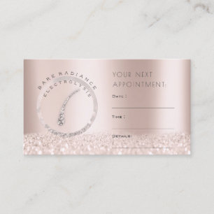 Carte De Rendez-vous Parties scintillantes roses Logo2 d'électrolyse d