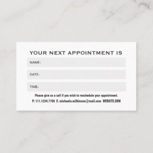 Carte De Rendez-vous Paw chien blanc sur le service de toilettage pour 