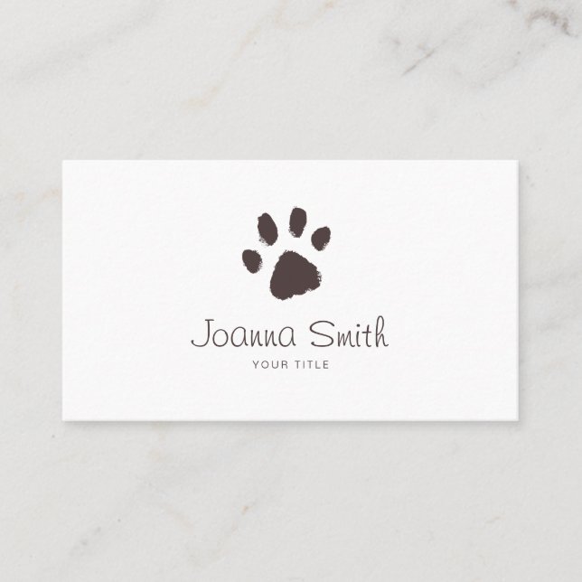 Carte De Rendez-vous Paw Dog Walking Animaux de compagnie assis vétérin (Devant)