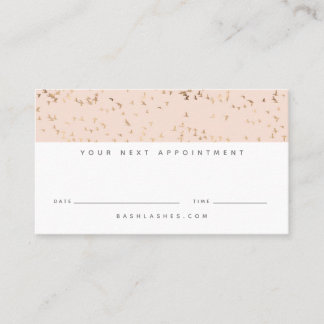 Carte De Rendez-vous Peach Blu Pink et Gold Professionnel simple
