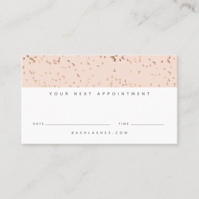 Carte De Rendez-vous Peach Blu Pink et Gold Professionnel simple (Devant)
