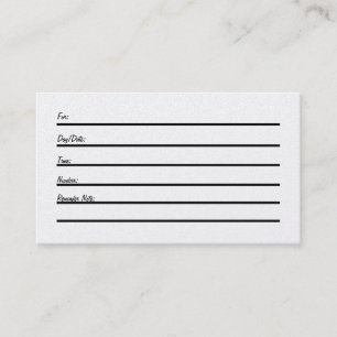 Carte de rendez-vous (perle)
