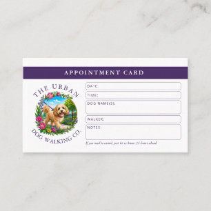 Carte de rendez-vous personnalisée avec logo pour