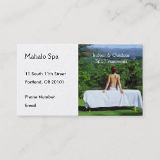 Carte De Rendez-vous Photo spa de la table de massage en plein air