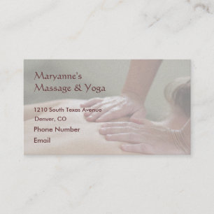 Carte De Rendez-vous Photo suédoise de massage - Retour (photo rétros