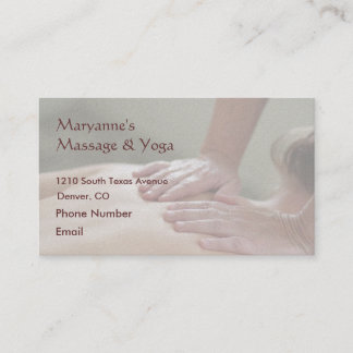 Carte De Rendez-vous Photo suédoise de massage - Retour (photo rétrospe