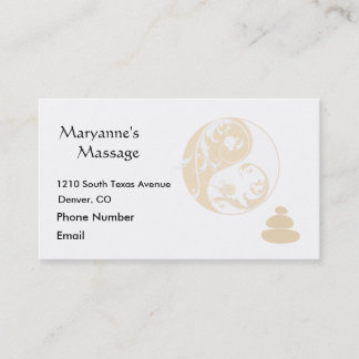 Carte De Rendez-vous Pierres de massage et Yin embelli et Yang