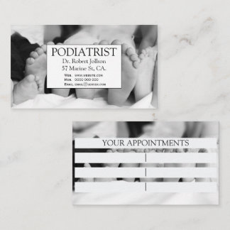 Carte De Rendez-vous Podologue Pieds Chiropraticien Médecin Soins de sa