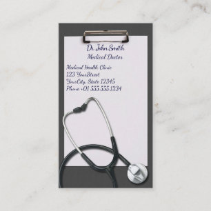 Carte De Rendez-vous Porte - bloc gris avec stéthoscope Médicale