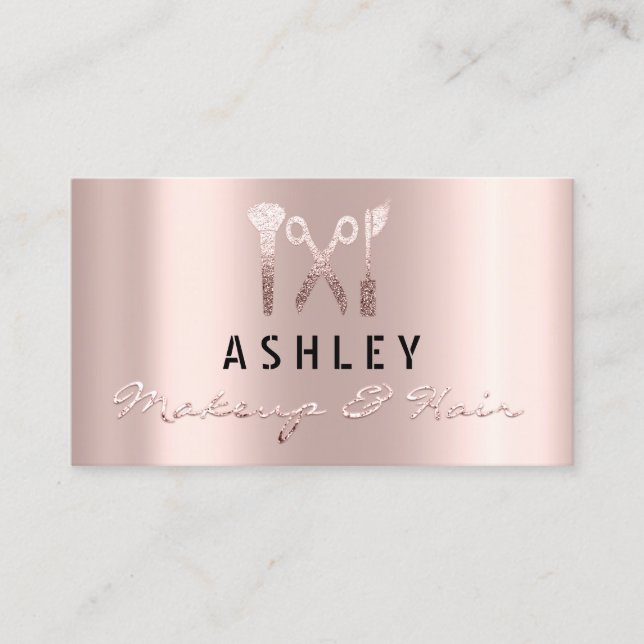 Carte de rendez-vous pour artiste de maquillage de (Devant)