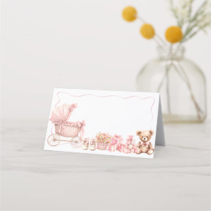 Carte de rendez-vous pour Baby Shower Carrosse Ros