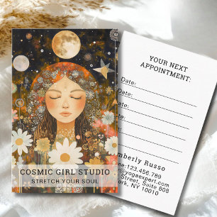 Carte de rendez-vous pour le Salon Cosmic Girl Boh