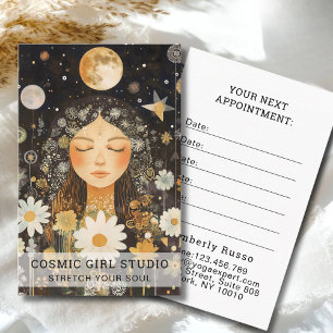 Carte de rendez-vous pour le Salon Cosmic Girl Boh